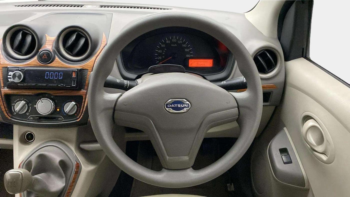 2015 Datsun Go T, Petrol, Manual, 20,220 km, Steering Wheel Close Up