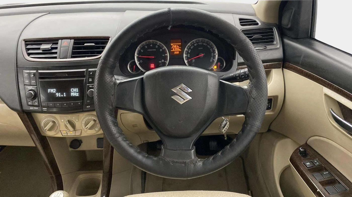2013 Maruti Swift Dzire VXI, Petrol, Manual, 62,207 km, Steering Wheel Close Up