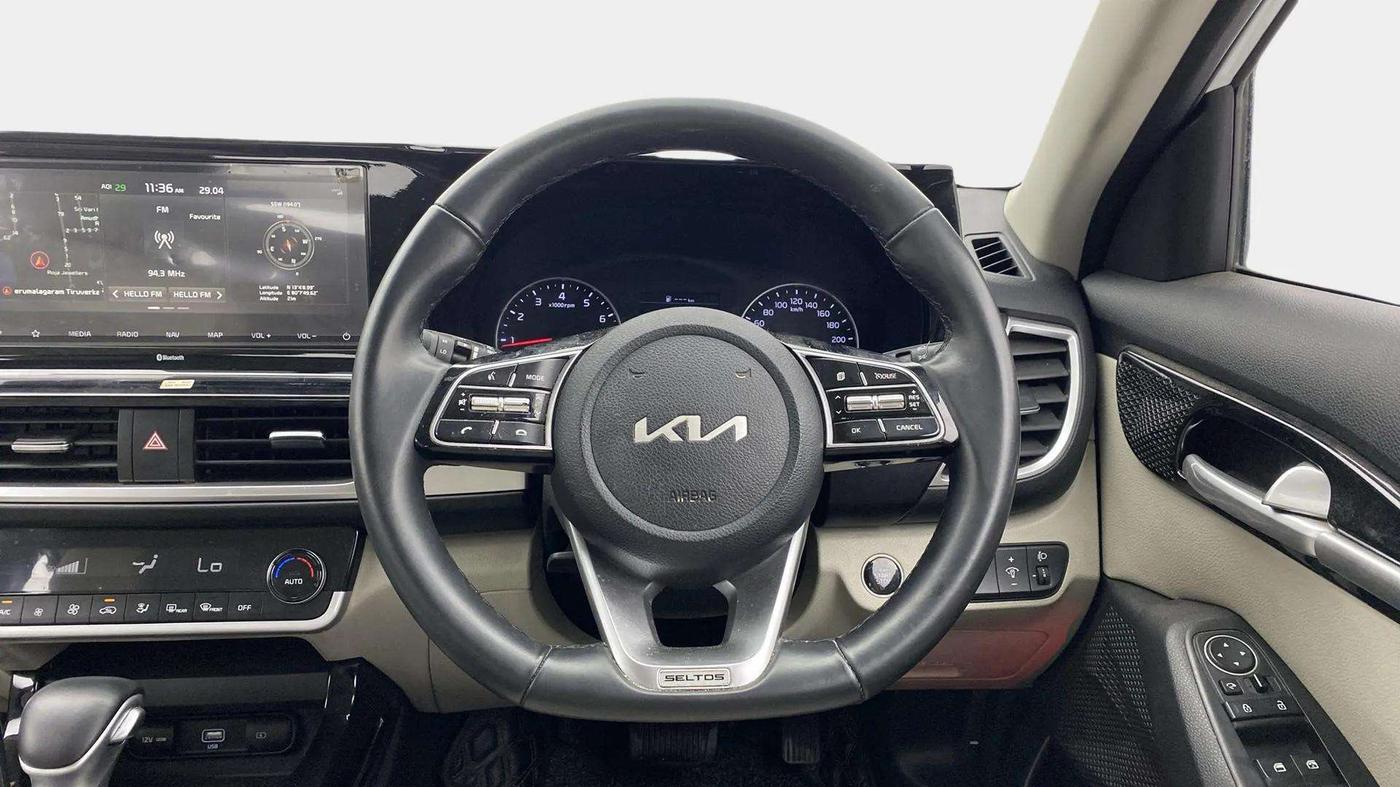 2021 KIA SELTOS HTX IVT 1.5 PETROL, Petrol, Automatic, 99,641 km, Steering Wheel Close Up
