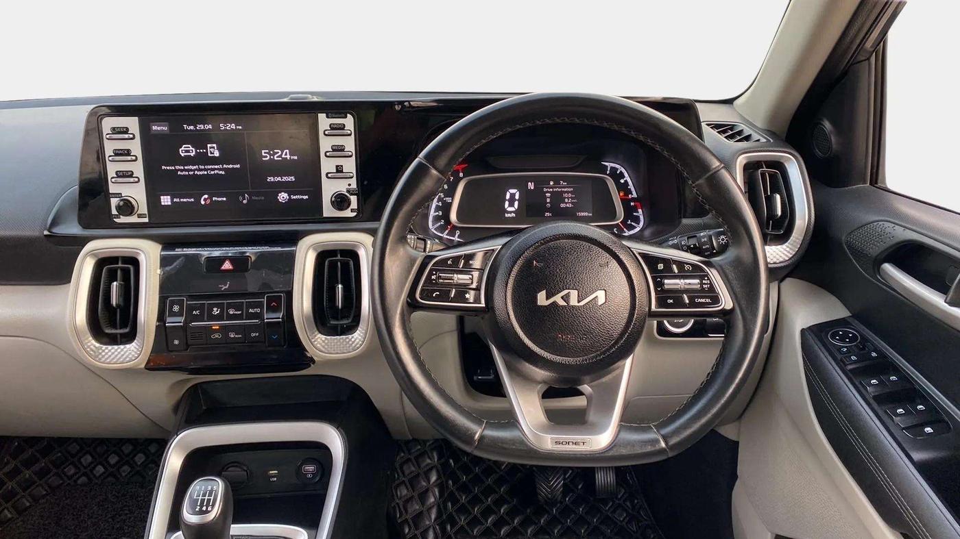 2022 KIA SONET HTX 1.0 IMT, Petrol, Manual, 16,009 km, Steering Wheel Close Up
