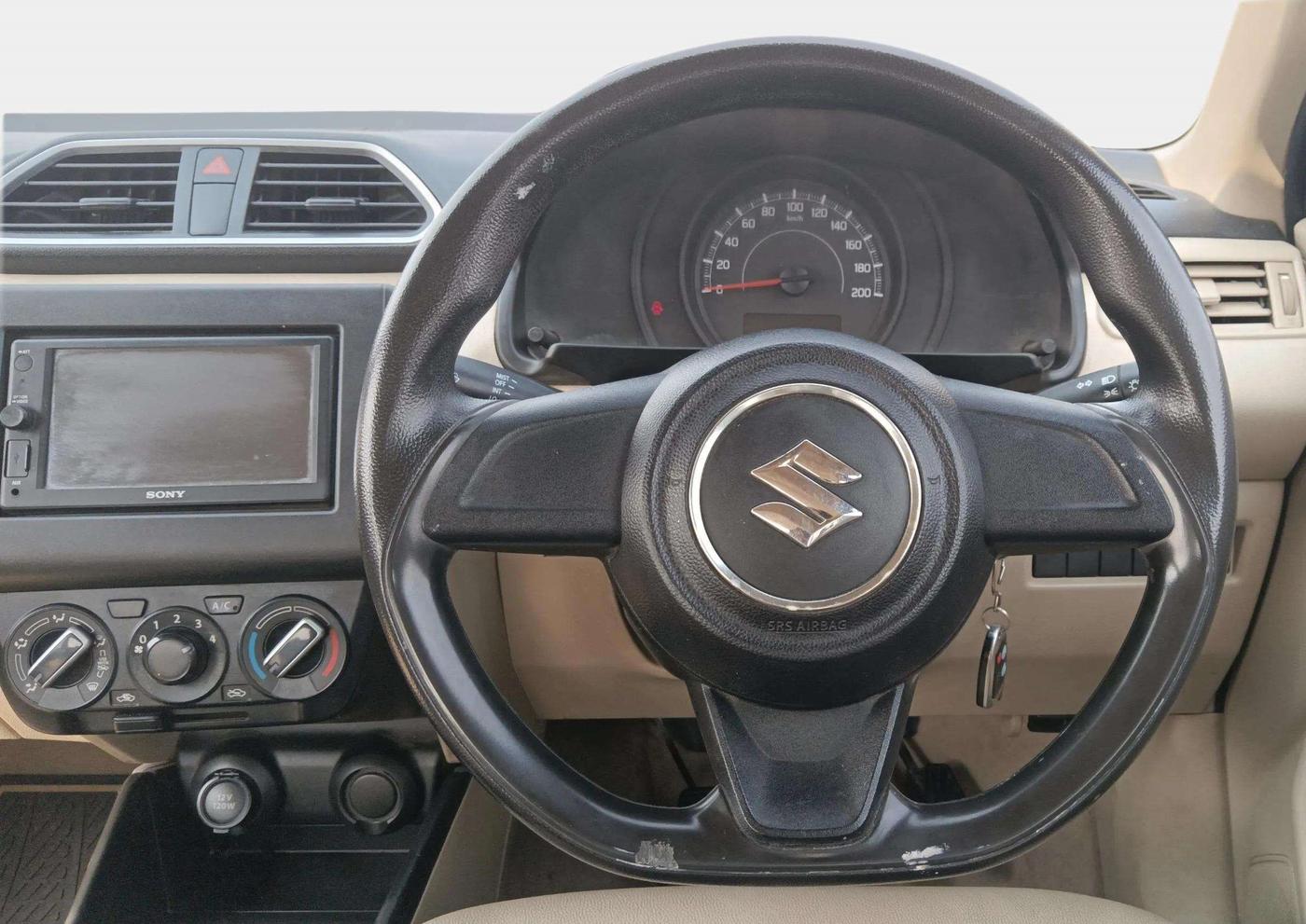 2018 Maruti Dzire LXI, Petrol, Manual, 91,207 km, Steering Wheel Close Up