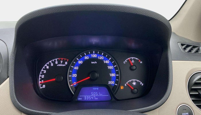 2016 Hyundai Xcent SX 1.2 (O), Petrol, Manual, 33,493 km, Odometer Image