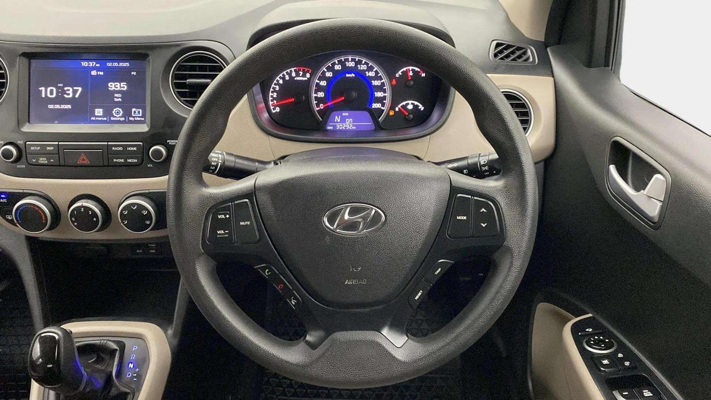 2019 Hyundai Grand i10 SPORTZ AT 1.2 KAPPA VTVT, Petrol, Automatic, 30,336 km, Steering Wheel Close Up