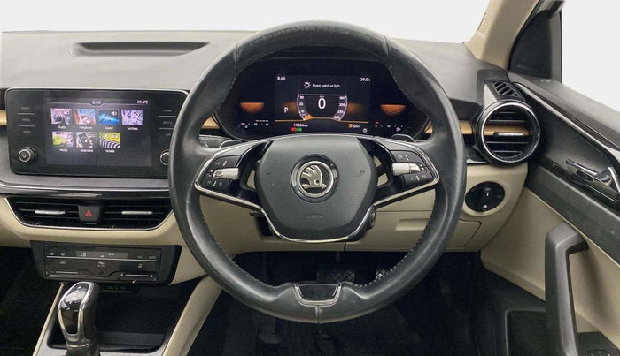 2022 Skoda SLAVIA STYLE 1.0L TSI AT, Petrol, Automatic, 19,051 km, Steering Wheel Close Up