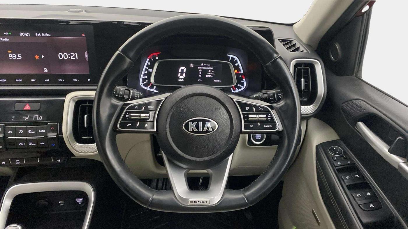 2021 KIA SONET HTX PLUS 1.0 IMT DUAL TONE, Petrol, Manual, 45,282 km, Steering Wheel Close Up