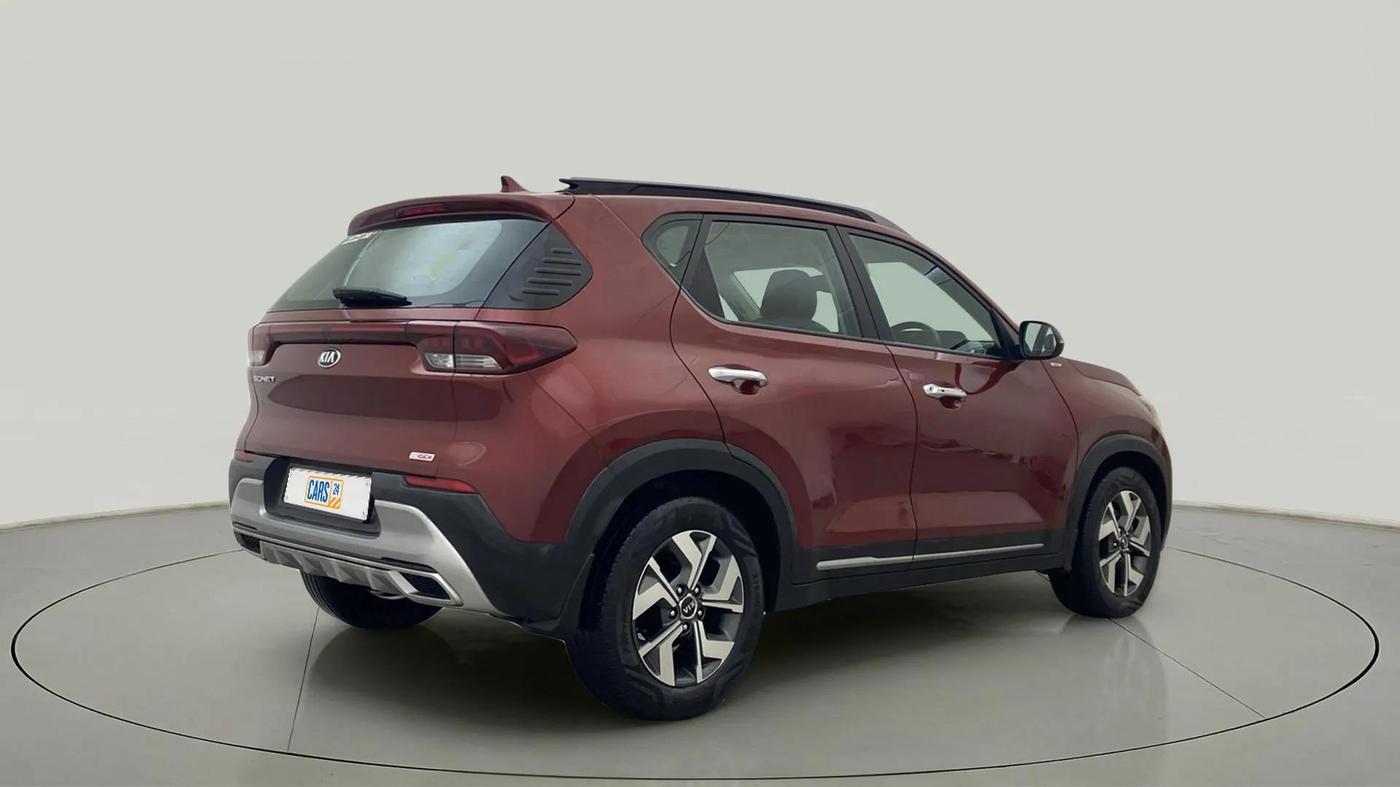 2021 KIA SONET HTX PLUS 1.0 IMT DUAL TONE, Petrol, Manual, 45,282 km, Right Back Diagonal
