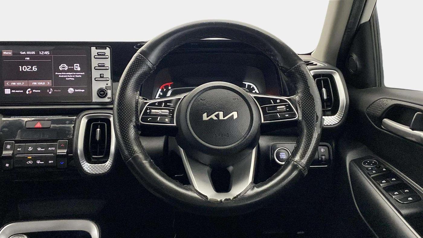 2022 KIA SONET HTK PLUS 1.0 IMT, Petrol, Manual, 45,487 km, Steering Wheel Close Up
