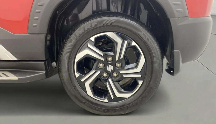 2023 Maruti BREZZA ZXI + SMART HYBRID DUAL TONE, Petrol, Manual, 8,434 km, Left Rear Wheel