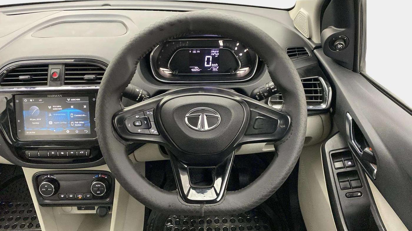 2023 Tata TIGOR XZ PLUS CNG, CNG, Manual, 46,772 km, Steering Wheel Close Up