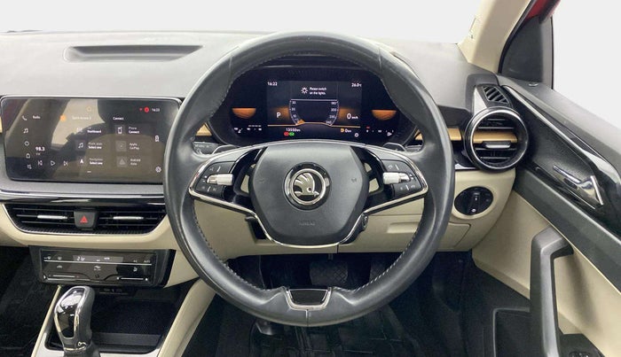 2022 Skoda SLAVIA STYLE 1.0L TSI AT, Petrol, Automatic, 13,547 km, Steering Wheel Close Up