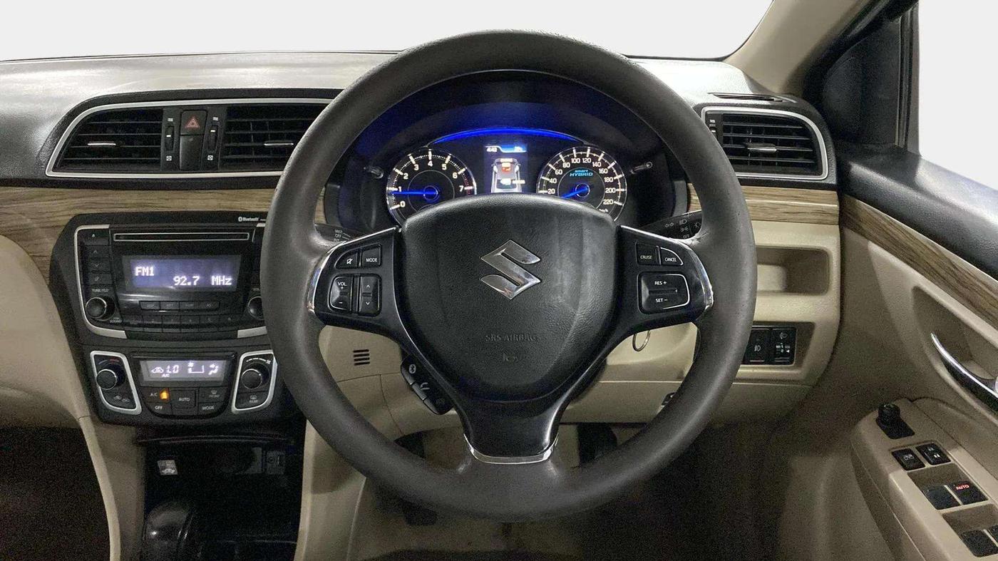2018 Maruti Ciaz DELTA AT 1.5 SHVS PETROL, Petrol, Automatic, 76,907 km, Steering Wheel Close Up