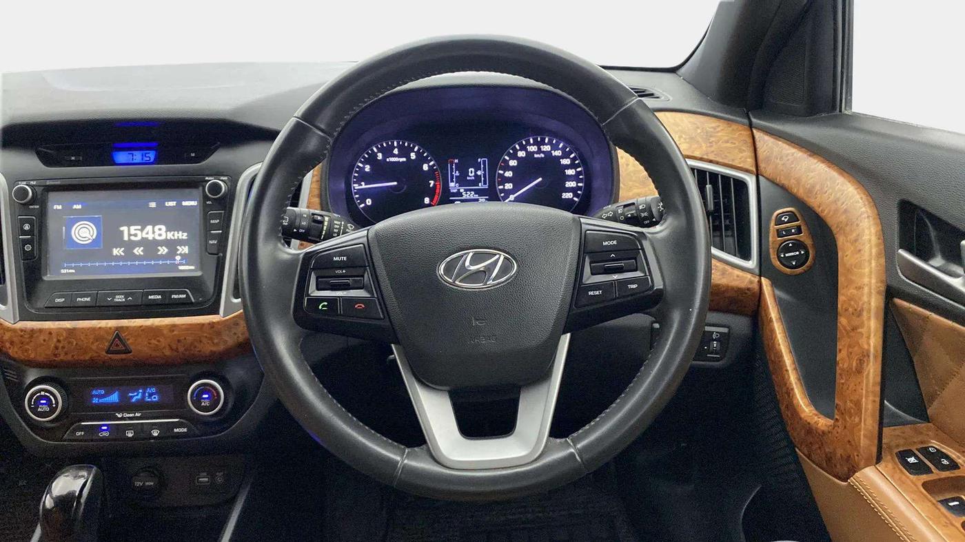 2018 Hyundai Creta SX PLUS AT 1.6 PETROL, Petrol, Automatic, 30,235 km, Steering Wheel Close Up