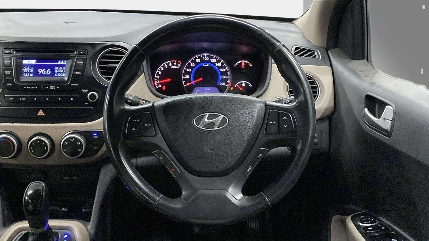 2014 Hyundai Grand i10 ASTA AT 1.2 KAPPA VTVT, Petrol, Automatic, 40,182 km, Steering Wheel Close Up