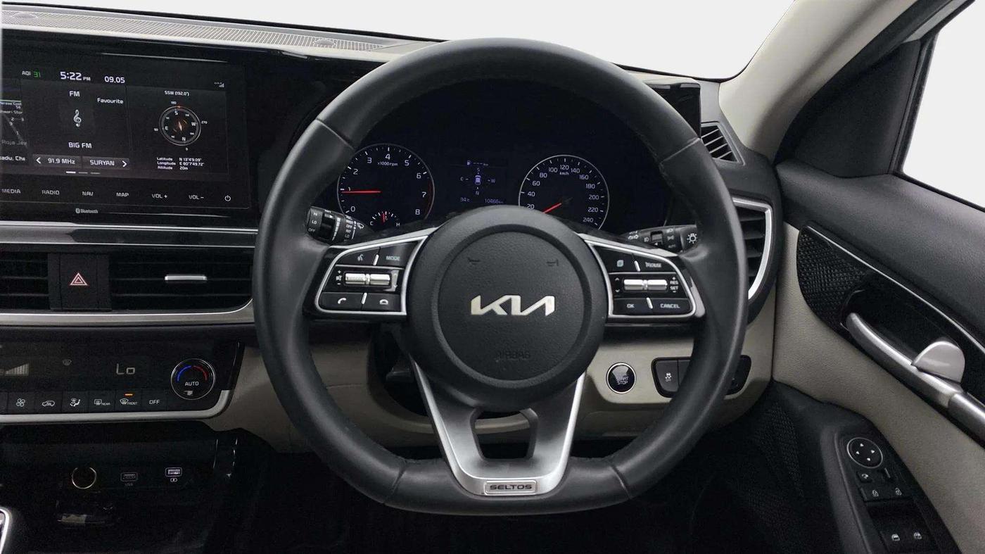 2022 KIA SELTOS HTX PETROL 1.5, Petrol, Manual, 10,414 km, Steering Wheel Close Up