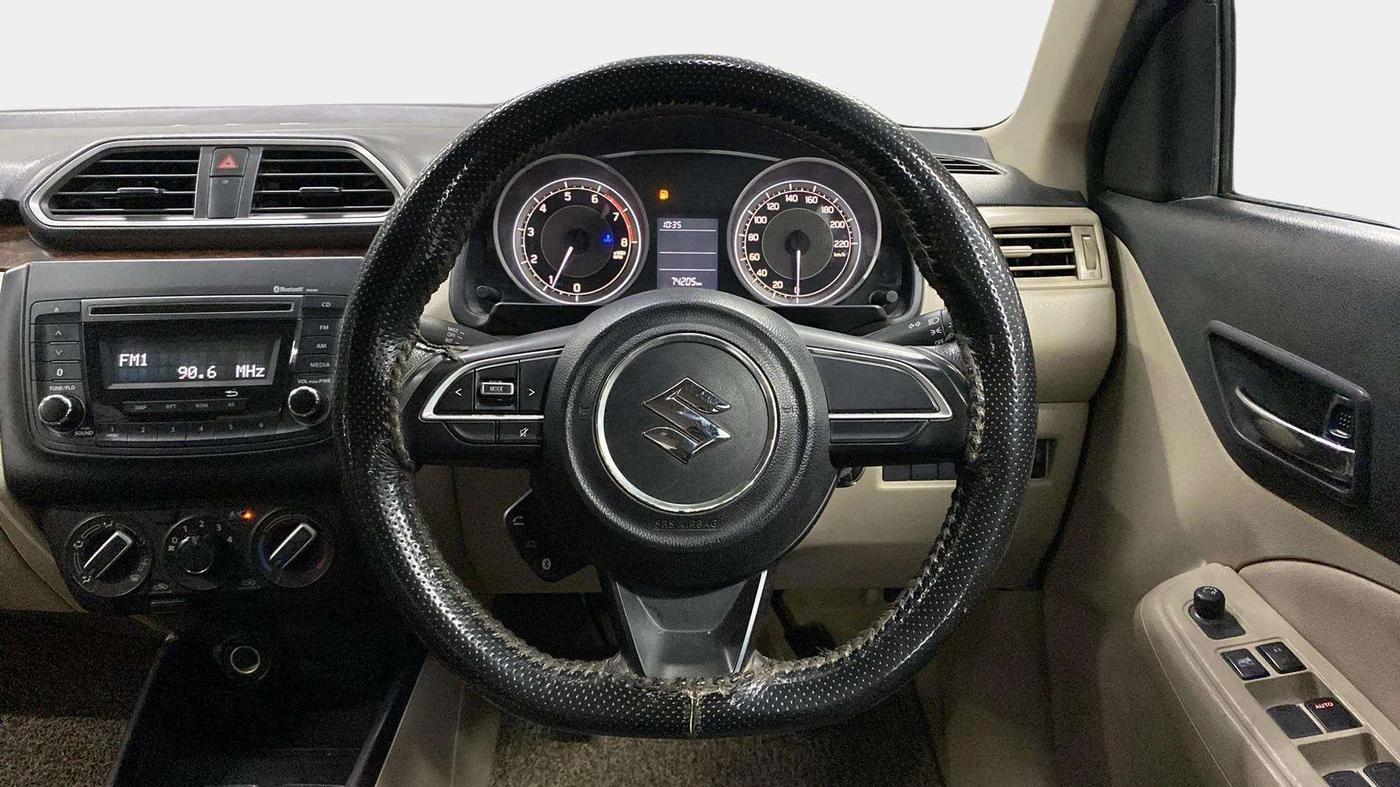 2018 Maruti Dzire VXI, Petrol, Manual, 74,353 km, Steering Wheel Close Up