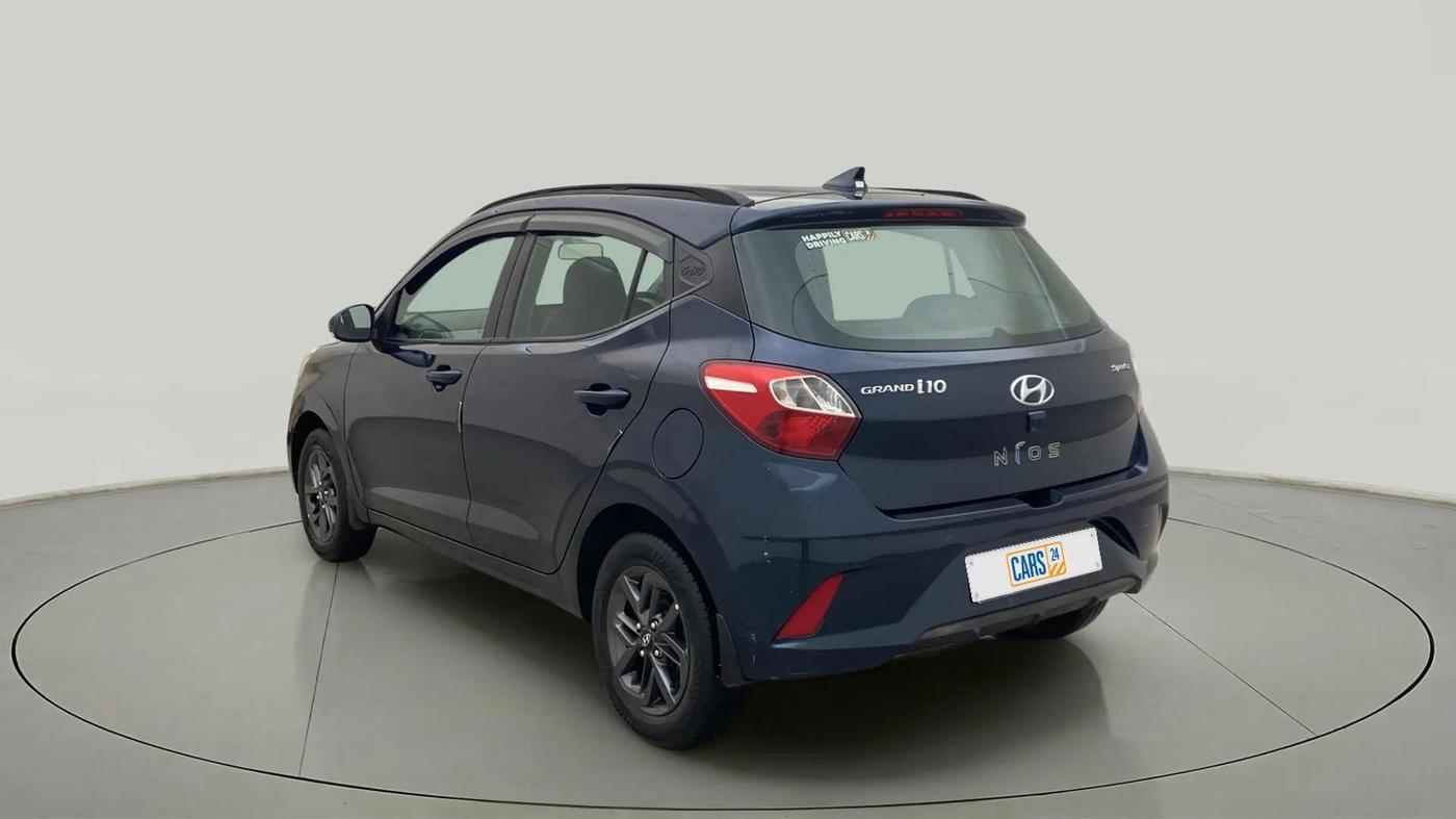 2020 Hyundai GRAND I10 NIOS SPORTZ AMT 1.2 KAPPA VTVT, Petrol, Automatic, 27,048 km, Left Back Diagonal