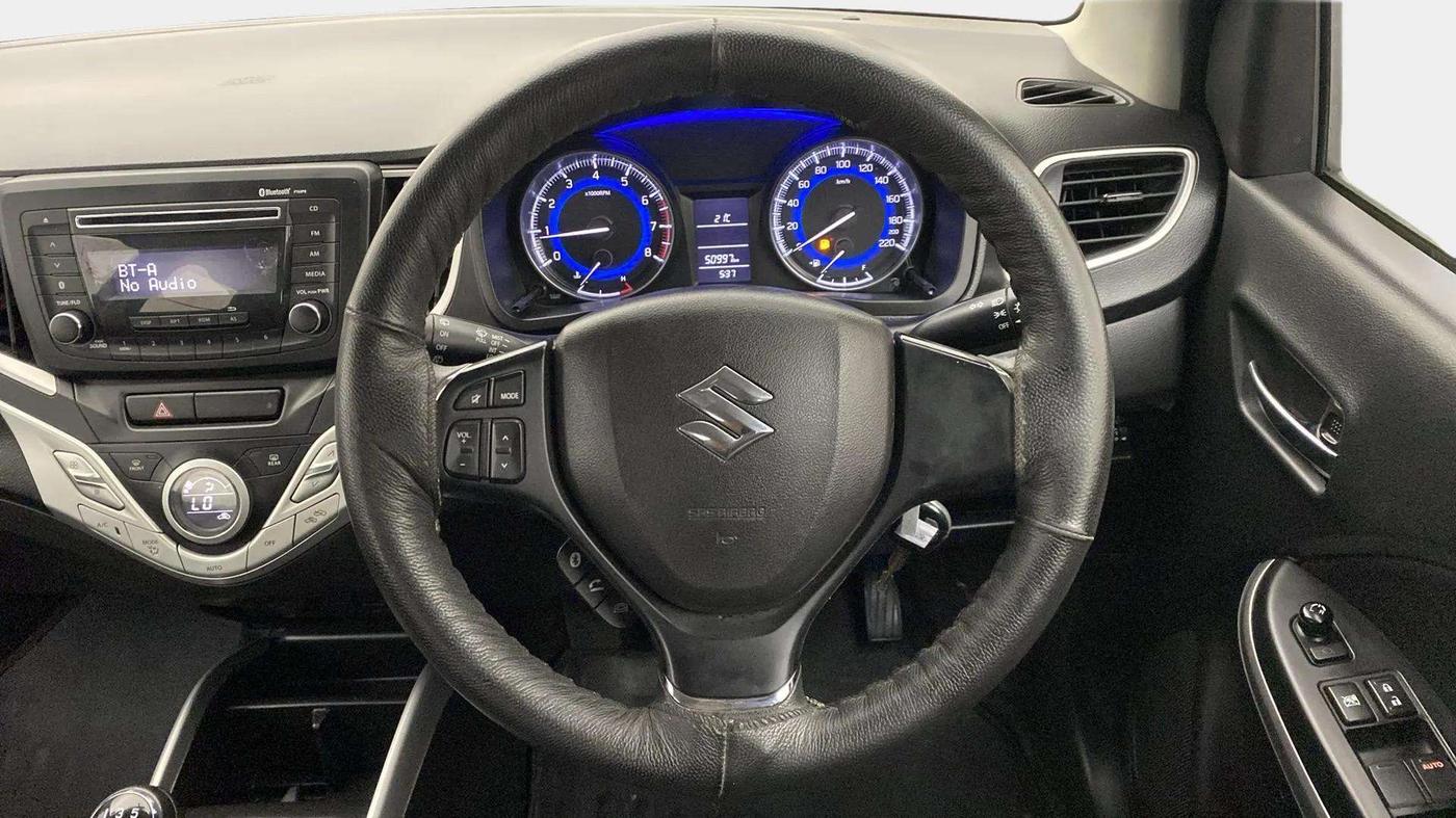 2018 Maruti Baleno DELTA PETROL 1.2, Petrol, Manual, 50,996 km, Steering Wheel Close Up
