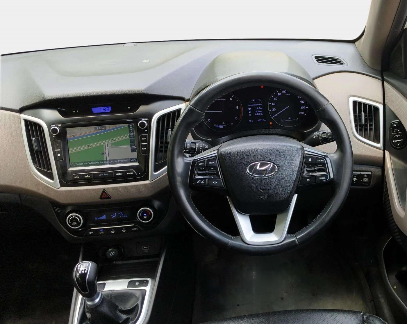 2019 Hyundai Creta SX (O) EXECUTIVE 1.6 DIESEL, Diesel, Manual, 85,096 km, Steering Wheel Close Up