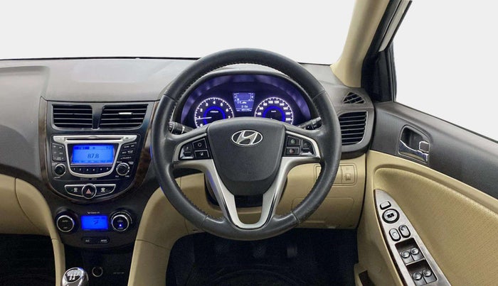 2014 Hyundai Verna FLUIDIC 1.6 VTVT SX OPT, Petrol, Manual, 99,145 km, Steering Wheel Close Up