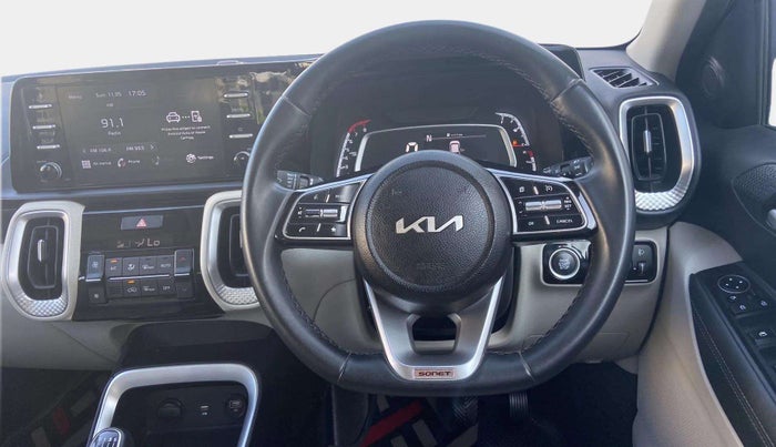 2022 KIA SONET HTX 1.0 IMT, Petrol, Manual, 46,910 km, Steering Wheel Close Up