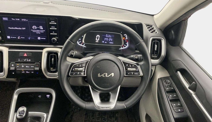2021 KIA SONET HTX 1.0 IMT, Petrol, Manual, 65,838 km, Steering Wheel Close Up