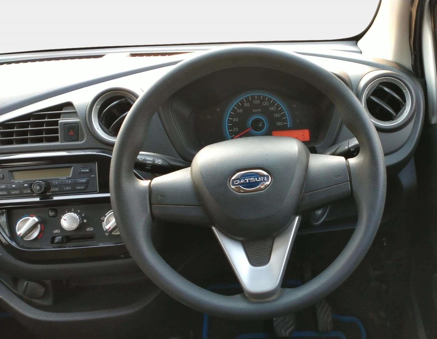 2018 Datsun Redi Go T(O) 1.0 AMT, Petrol, Automatic, 16,311 km, Steering Wheel Close Up