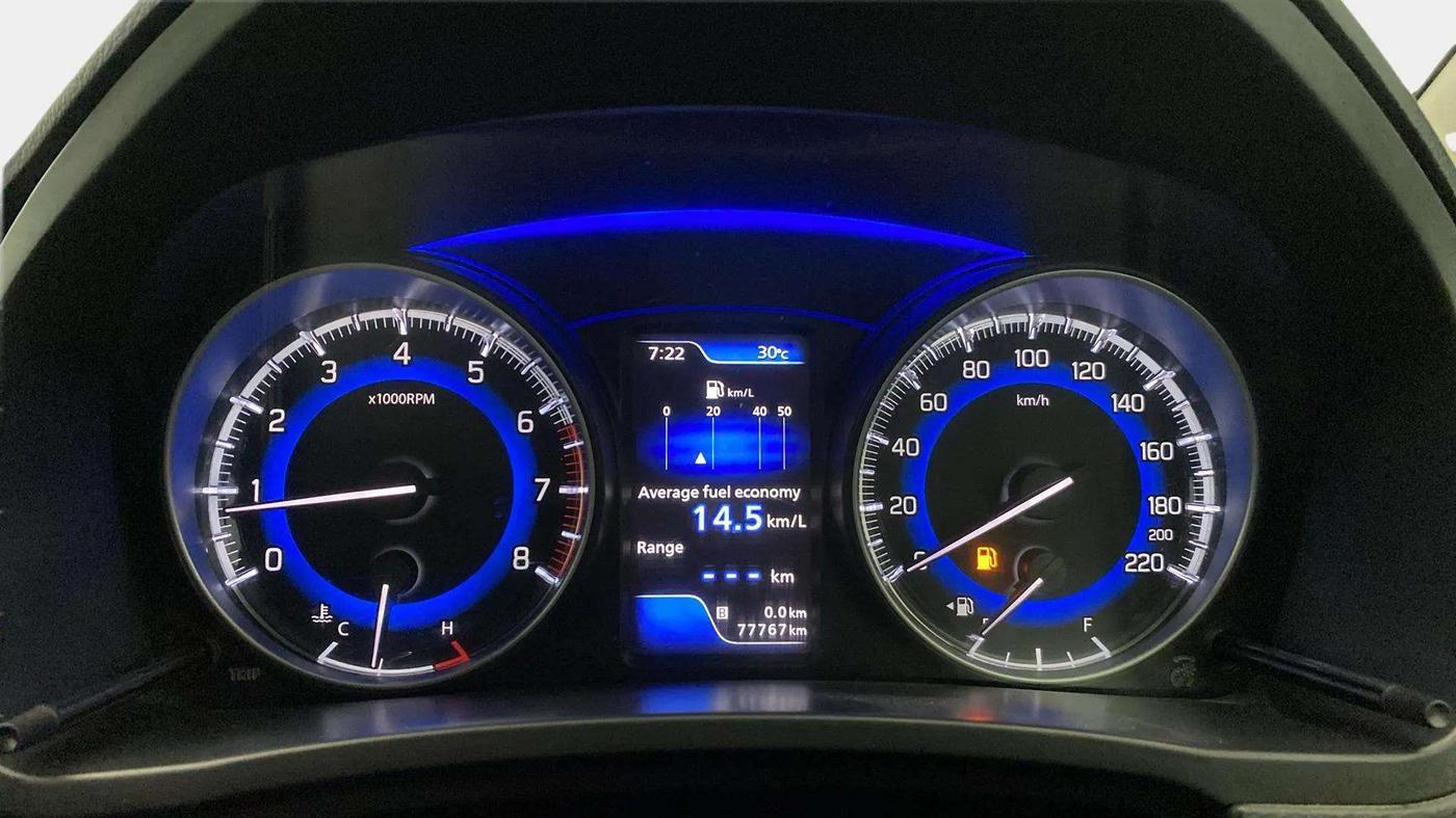 2020 Toyota Glanza V, Petrol, Manual, 77,753 km, Odometer Image