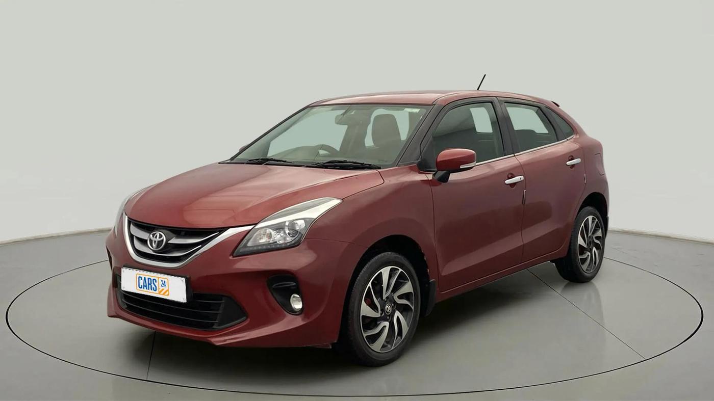 2020 Toyota Glanza V, Petrol, Manual, 77,753 km, Left Front Diagonal