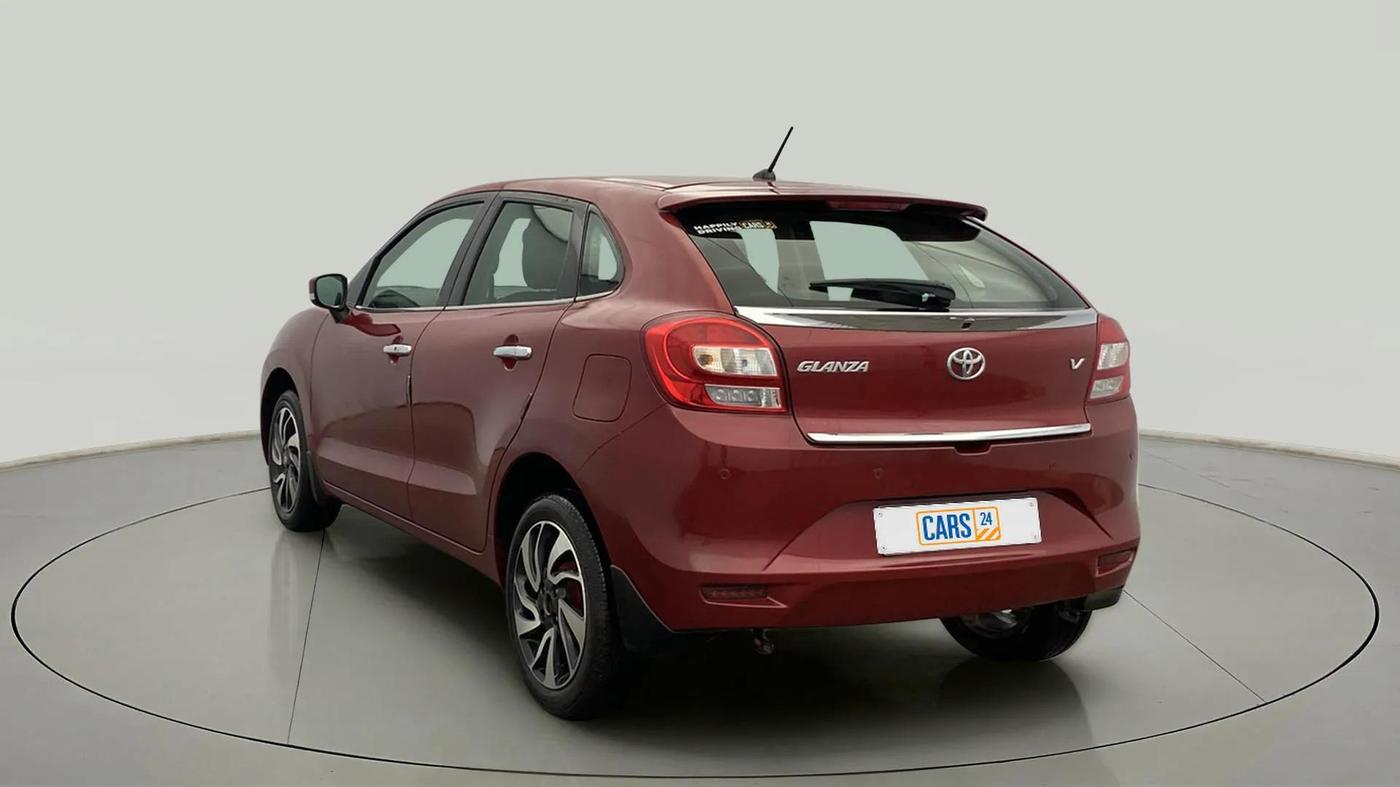 2020 Toyota Glanza V, Petrol, Manual, 77,753 km, Left Back Diagonal