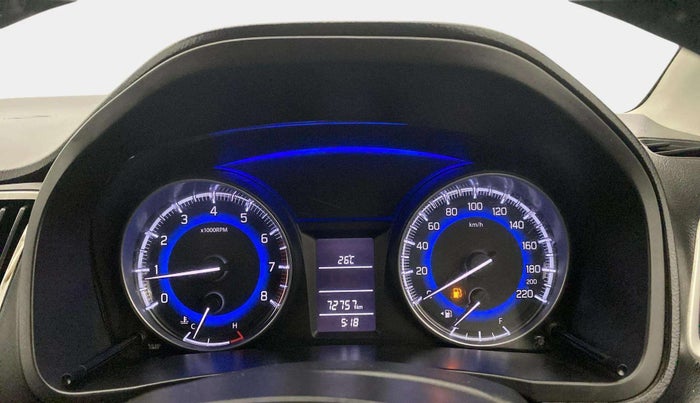 2017 Maruti Baleno DELTA PETROL 1.2, Petrol, Manual, 72,735 km, Odometer Image