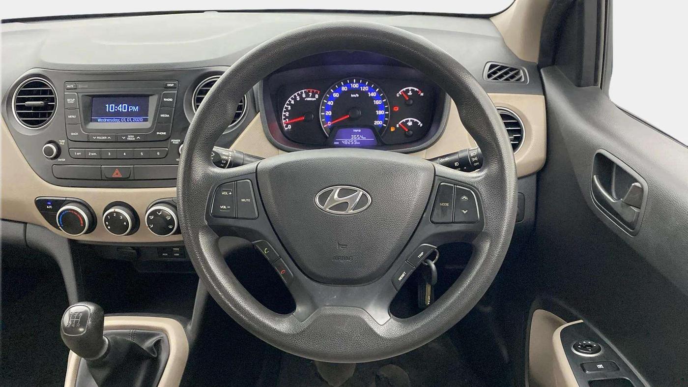 2017 Hyundai Xcent E+, Petrol, Manual, 48,292 km, Steering Wheel Close Up