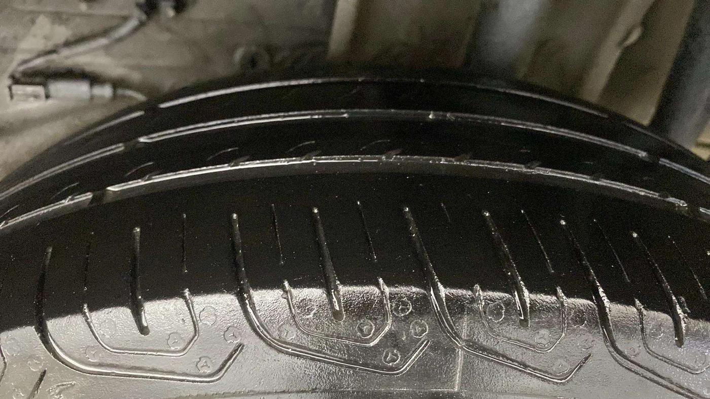 2023 Tata TIGOR XM CNG, CNG, Manual, 48,449 km, Left Rear Tyre Tread