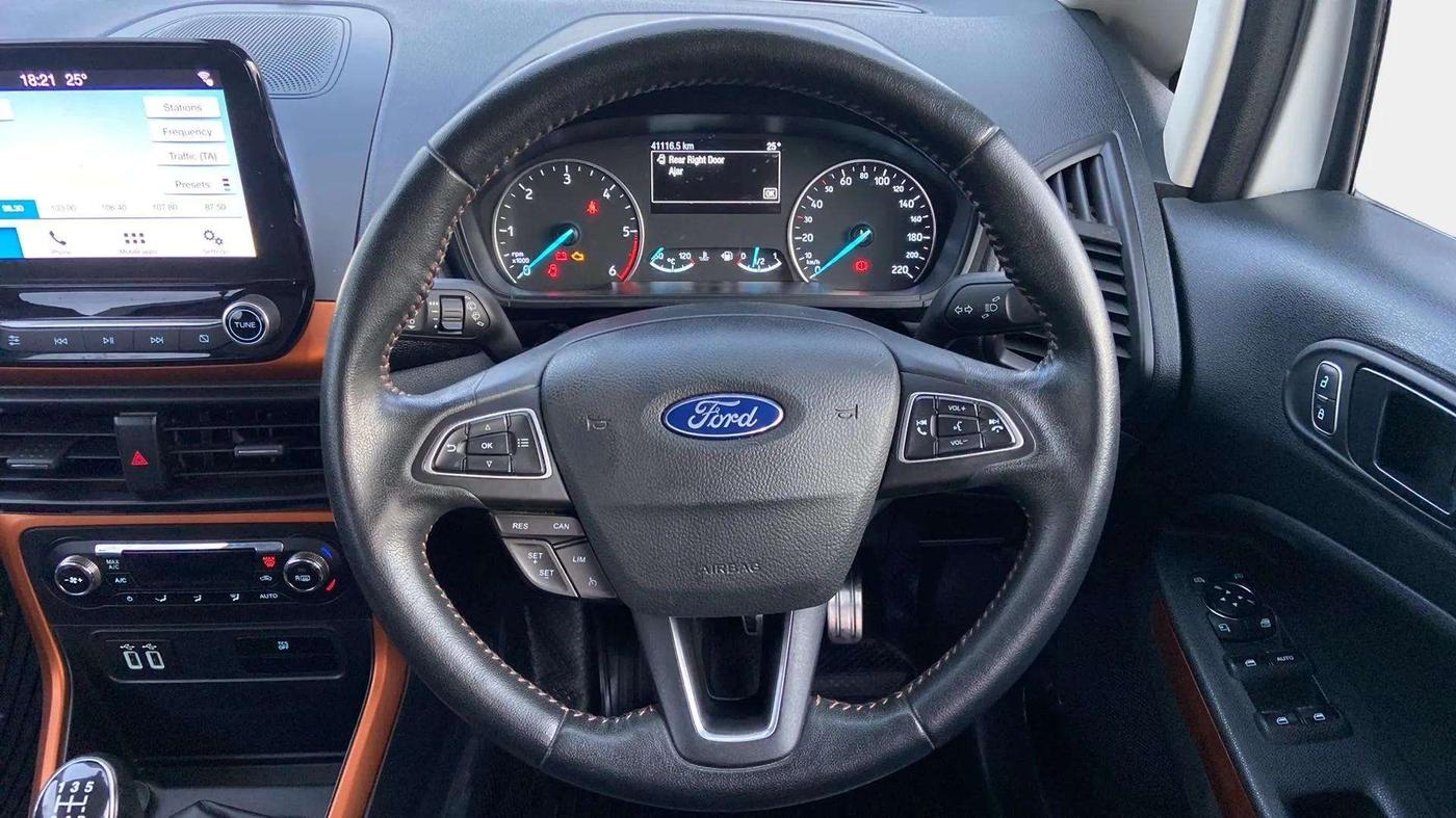 2018 Ford Ecosport TITANIUM 1.5L SPORTS(SUNROOF) DIESEL, Diesel, Manual, 41,075 km, Steering Wheel Close Up