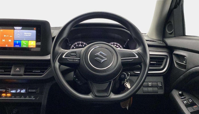 2023 Maruti BREZZA VXI, Petrol, Manual, 2,065 km, Steering Wheel Close Up
