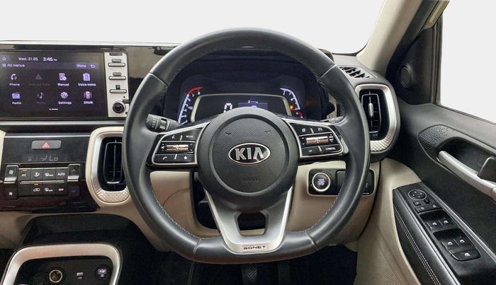 2021 KIA SONET HTX 1.0 IMT, Petrol, Manual, 43,749 km, Steering Wheel Close Up
