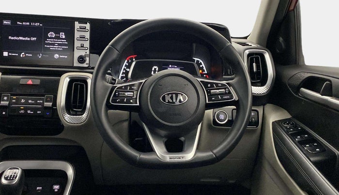 2021 KIA SONET HTX 1.0 IMT, Petrol, Manual, 37,546 km, Steering Wheel Close Up