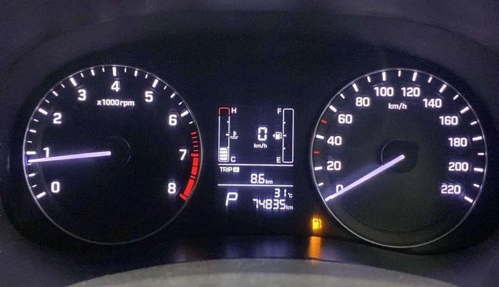 2016 Hyundai Creta SX PLUS AT 1.6 PETROL, Petrol, Automatic, 74,825 km, Odometer Image