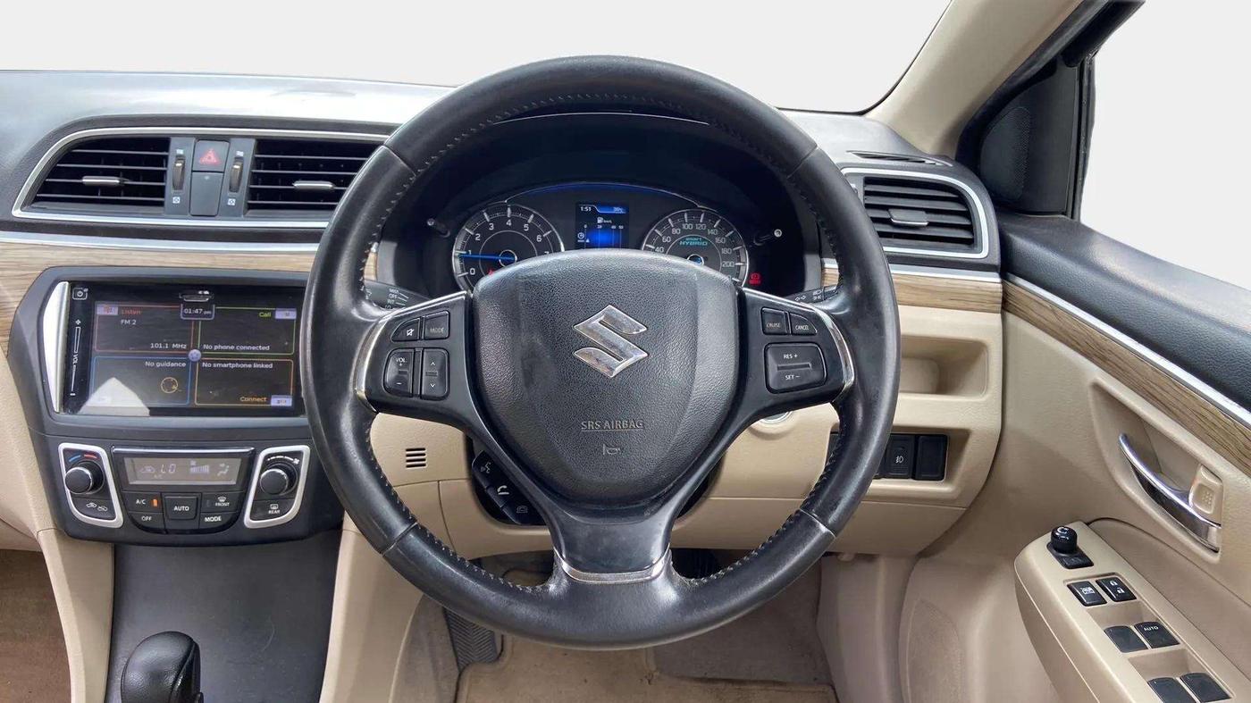 2019 Maruti Ciaz ALPHA  AT 1.5 SHVS PETROL, Petrol, Automatic, 86,117 km, Steering Wheel Close Up