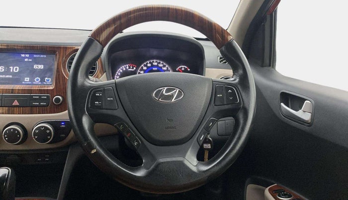2017 Hyundai Grand i10 SPORTZ (O) AT 1.2 KAPPA VTVT, Petrol, Automatic, 60,153 km, Steering Wheel Close Up