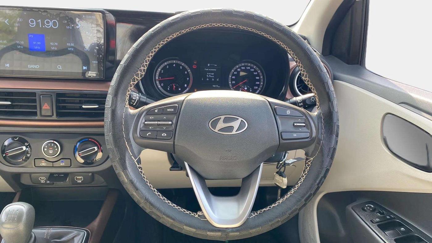 2023 Hyundai AURA S 1.2, Petrol, Manual, 9,412 km, Steering Wheel Close Up