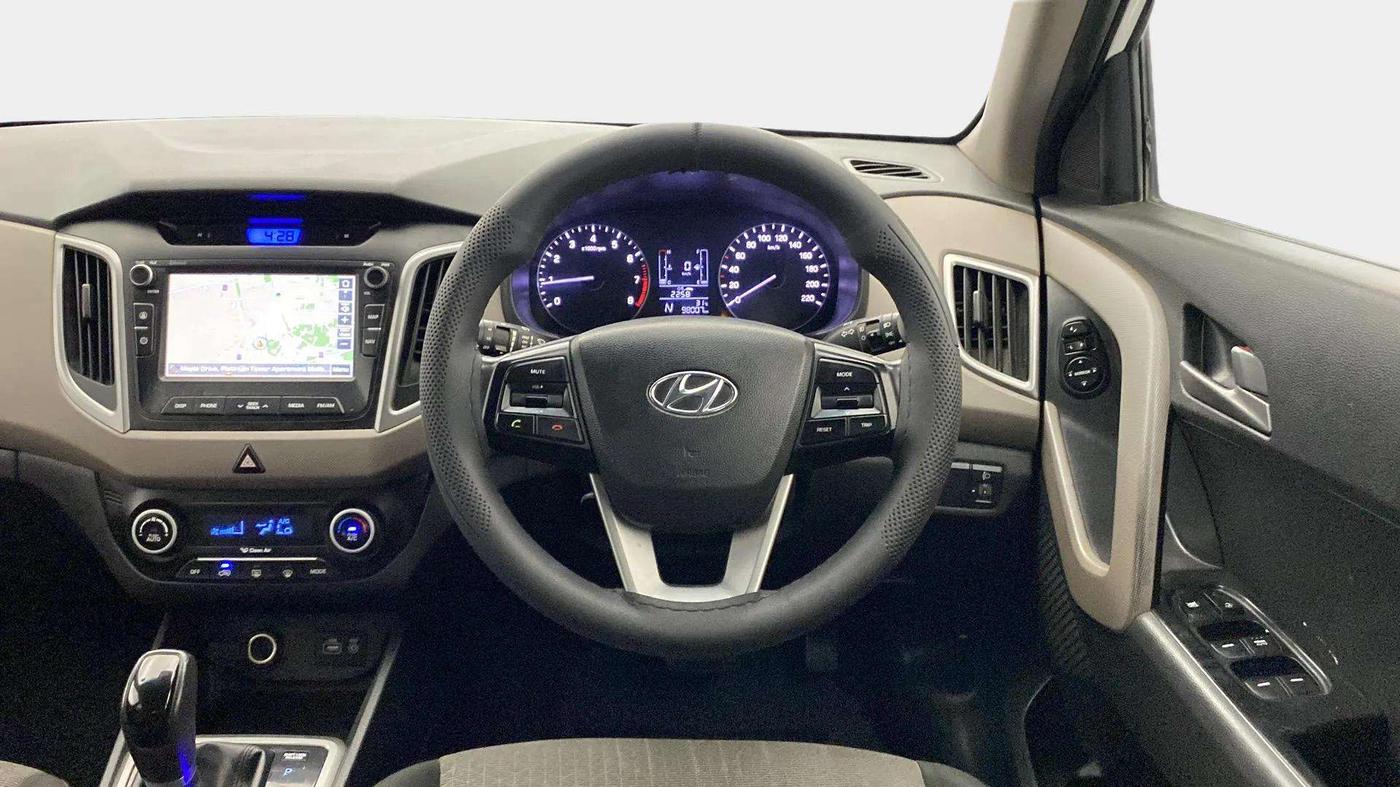 2017 Hyundai Creta SX PLUS AT 1.6 PETROL, Petrol, Automatic, 98,252 km, Steering Wheel Close Up