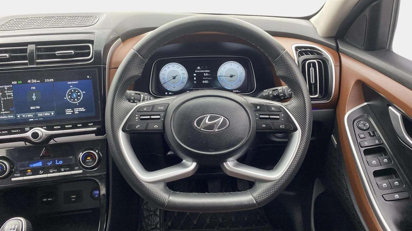 2021 Hyundai ALCAZAR PLATINUM 1.5 MT 7STR, Diesel, Manual, 80,363 km, Steering Wheel Close Up