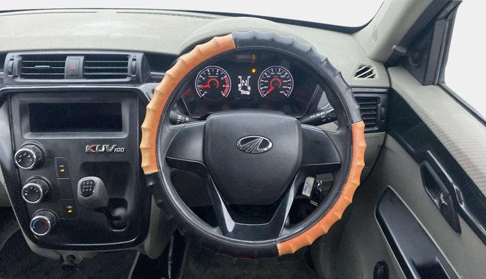 2016 Mahindra Kuv100 K2 PLUS 6 STR, Petrol, Manual, 33,497 km, Steering Wheel Close Up