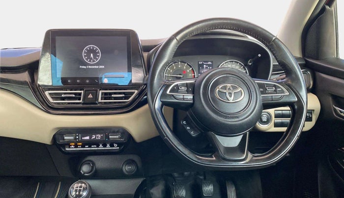 2022 Toyota Glanza V, Petrol, Manual, 52,627 km, Steering Wheel Close Up
