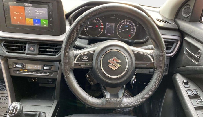 2022 Maruti BREZZA VXI SMART HYBRID, Petrol, Manual, 17,331 km, Steering Wheel Close Up