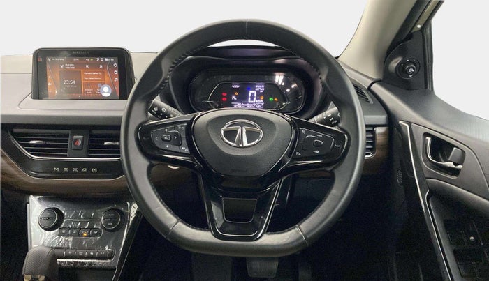 2023 Tata NEXON XZA PLUS LUX SUNROOF KAZIRANGA PETROL, Petrol, Automatic, 18,763 km, Steering Wheel Close Up