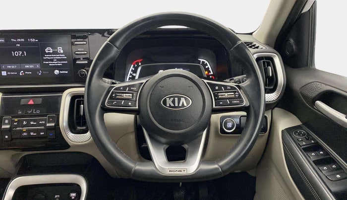 2021 KIA SONET HTX 1.0 IMT, Petrol, Manual, 54,681 km, Steering Wheel Close Up
