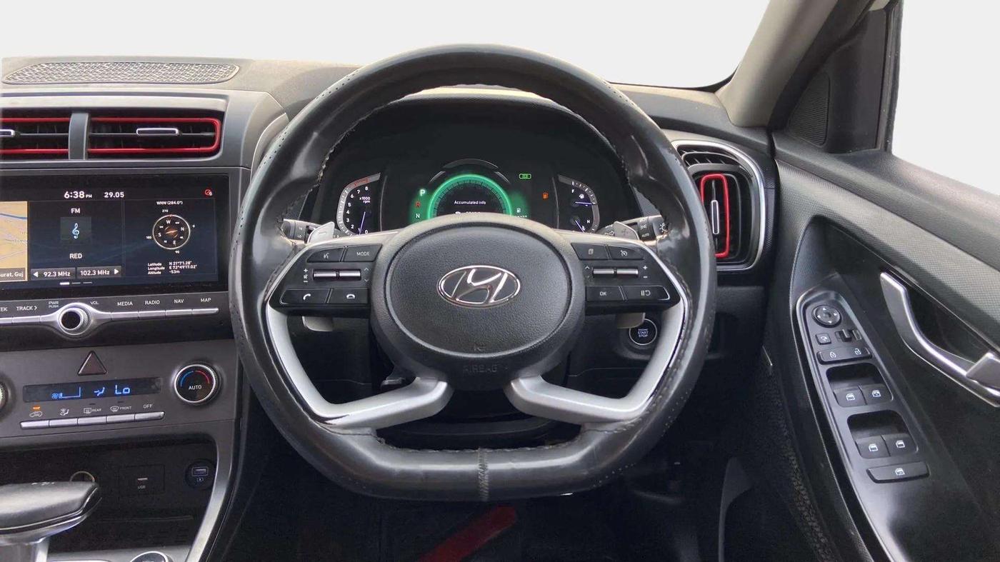 2021 Hyundai Creta SX (O) 1.4 TURBO DCT, Petrol, Automatic, 93,378 km, Steering Wheel Close Up