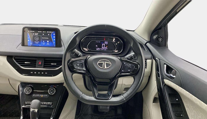 2023 Tata NEXON XZA PLUS LUX SUNROOF DUAL TONE PETROL, Petrol, Automatic, 39,824 km, Steering Wheel Close Up