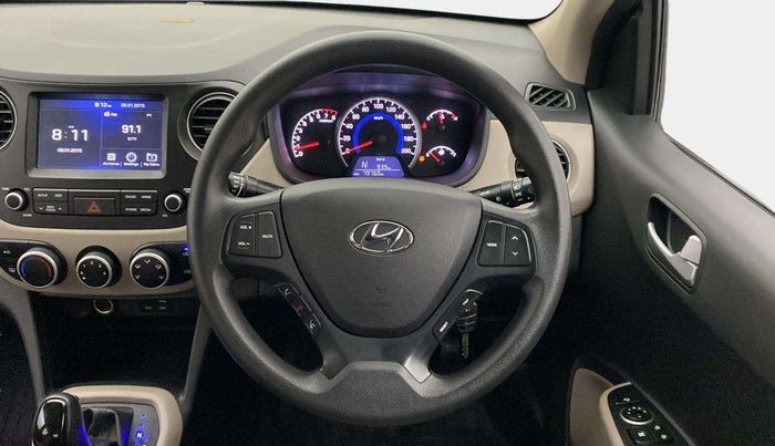2019 Hyundai Grand i10 SPORTZ AT 1.2 KAPPA VTVT, Petrol, Automatic, 79,728 km, Steering Wheel Close Up